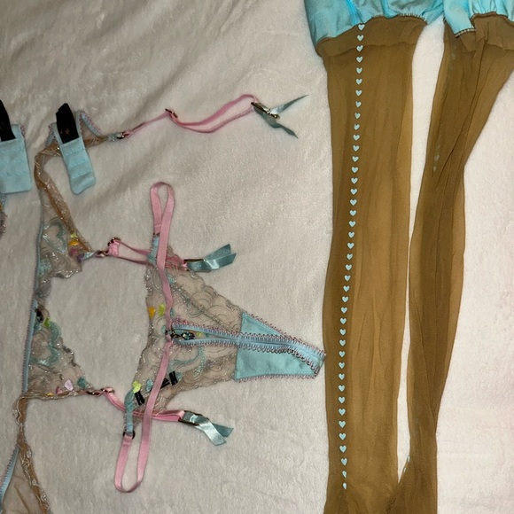Honey Birdette Candy Aquamarine lingerie set!! - Picture 8 of 15